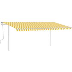 vidaXL Manual Retractable Awning with Posts