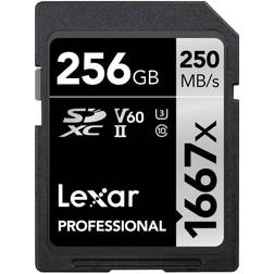 LEXAR Professional SDXC Class 10 UHS-II U3 V60 250/60MB/s 256GB (1667x)