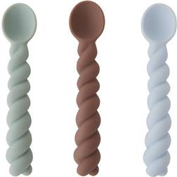 OYOY Mellow Löffel 3-pack Dusty Blue/Taupe/Pale Mint