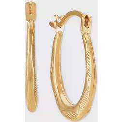 Macy's Small Oval Hoop Earrings - Gold