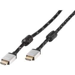 Vivanco Premium Series 42206 Ultra High Speed HDMI Cable with Ethernet - 1.2 m, Silver/Grey,Black