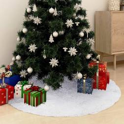 vidaXL Christmas Tree Skirt White Christmas Tree Ornament