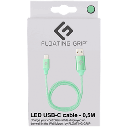 Floating Grip 0,5M LED USB-C Cable Green
