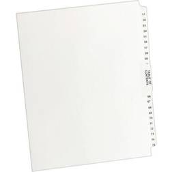 Avery Premium Collated Numeric Paper Dividers, 26-Tab, White 11396