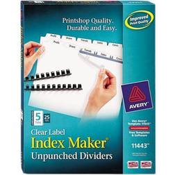 Avery Print and Apply Index Maker Clear Label Unpunched