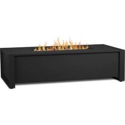 Real Flame Keenan 52 in. Rectangle Propane Fire Table, Black