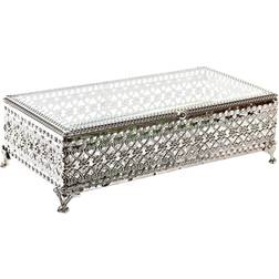 Dkd Home Decor Jewelry box Crystal Metal (25,5 x 12,5 x 7,5 cm)