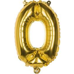 Boland Mylar Balloon Number '0' (36cm) Gold