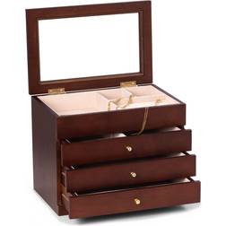 Bey-Berk Rosewood Jewelry Box - Brown