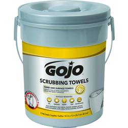 Gojo Scrubbing Towels, Hand Cleaning, Silver/Yellow,10.5x12.25, 72/Canister,6/Carton