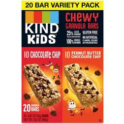 KIND Bars, Chocolate Chip & Peanut Butter Chocolate Chip 20 bars 0.81