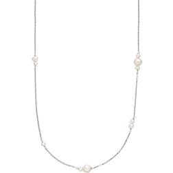 Izabel Camille Majesty Necklace - Silver/Pearls