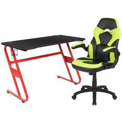 Flash Furniture BLN-X10RSG1030-GN-GG Red Gaming Desk and Chair