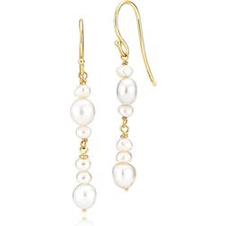 Izabel Camille Passion Long Earrings - Gold/Pearls