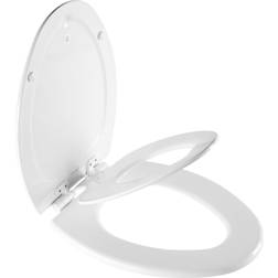 Bemis 1888SLOW NextStep2 Elongated Closed-Front Toilet Seat with Soft Close White Accessory Toilet Seat Elongated White
