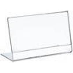 Azar Displays Horizontal Slanted, L-Shape Acrylic Sign Holder