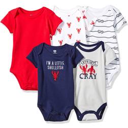 Hudson Baby Cotton Bodysuits 5-pack - Cray (10150928)