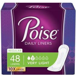 Daily Incontinence Panty Liners, Very Light Absorbency Regular Length 12-pack