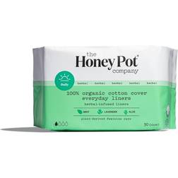 The Honey Pot 100% Organic Top Sheet Everyday Herbal Pantiliners 30 12-pack