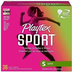 Playtex Sport Tampons, Unscented, Super - 36 ct 10-pack