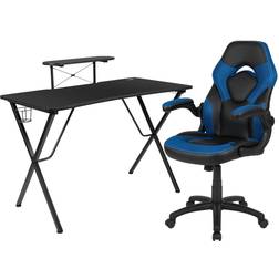 Flash Furniture BLN-X10RSG1031-BL-GG Black Gaming Desk and Chair