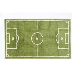 Homescapes Cotton Tufted Washable Football Pitch Rug