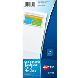 Avery 73720 Self-Adhesive Business Card Holders, Clear, Pack