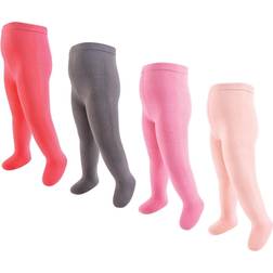 Touched By Nature Girls' Organic Cotton Tights, Coral Charcoal, 2T-4T