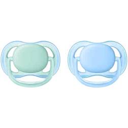 Philips Avent Ultra Air Pacifier, 0-6 Months, Blue/Green, 2-pack, SCF244/20