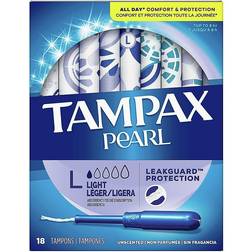Tampax Pearl Tampons Light Unscented 18-pack