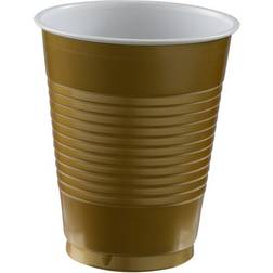 Amscan Party Plastic Cup, Gold, 50/Sleeve, 3 Sleeves/Carton (436810.19) Gold