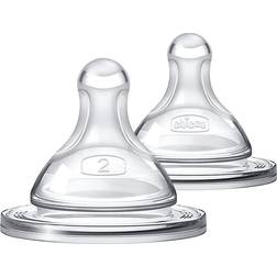 Chicco Duo 2-Pack Stage 2 Medium Flow (3m Baby Bottle Nipples