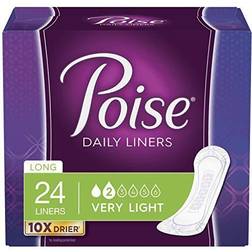 Poise Daily Liners Very Light Long 24-pack