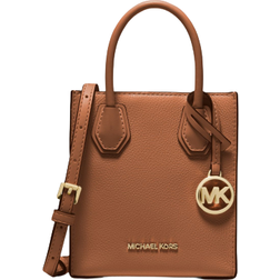 Michael Kors Mercer Extra-small Pebbled Leather Crossbody Bag - Luggage