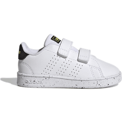 Adidas Kid's Advantage Lifestyle Loop - Cloud White / Core Black / Beam Yellow