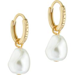 Ted Baker Periaa Pearly Chain Huggie Earrings - Gold/Pearls