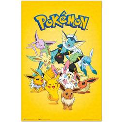 Grupo Erik Poster Pokemon Evoluciones Eevee Multicolor
