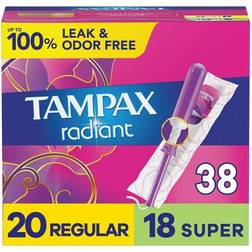 Tampax Radiant Regular/Super Unscented 38-pack