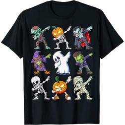 Dabbing Halloween Boys Skeleton Zombie Scary Pumpkin Mummy T-shirt