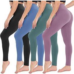 Campsnail High Waisted Soft Tummy Control Slimming Yoga Pants 4-pack