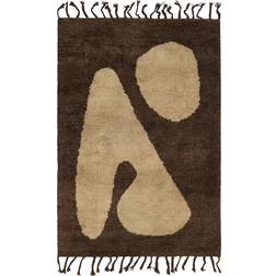 Ferm Living Abstract Small Rug Braun, Weiß 80X120cm