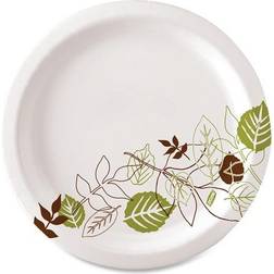 Dixie UX7WS, Pathways Paper Plates, 6-7/8" Dia. Green/Burg/Wht, 500/Carton