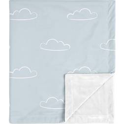 Sweet Jojo Designs Vintage Airplane Blue Clouds Security Baby Blanket