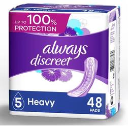 Always Discreet Incontinence and Postpartum Incontinence Pads Heavy Absorbency
