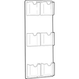 Azar Six Pocket Wall Mount Brochure Holder Vertical 252067