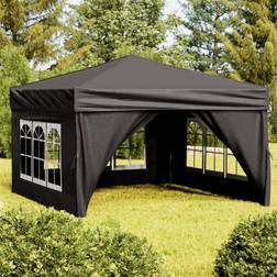 vidaXL black, 291 291 Folding Party Tent with Sidewalls