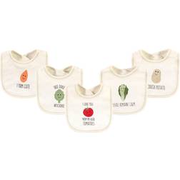 Touched By Nature 5-Pack Tomatoes Organic Cotton Bibs Cream Cream 5 Pack