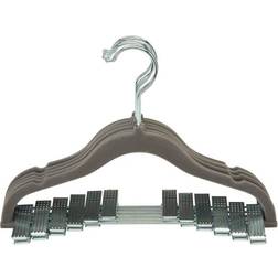 Simplify 6-Pack Children's Velvet Hangers In Grey Pack