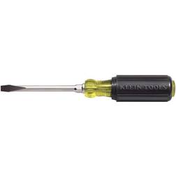 Klein Tools 1/4 Keystone-Tip Head Screwdriver with 4 in. Round Shank-Cushion Grip Handle