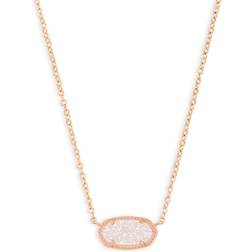 Kendra Scott Elisa Pendant Necklace - Rose Gold/Iridescent Drusy